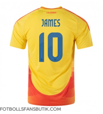 Colombia James Rodriguez #10 Replika Hemmatröja Copa America 2024 Kortärmad